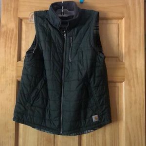 Women’s carhhart vest reversible small gently used